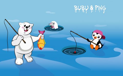 Bubu & Ping beim Fischen
